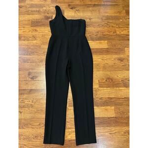 rag & bone Women’s Robyn One Shoulder Jumpsuit Black Size 12 Minimalist Chic